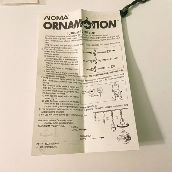 Vintage 1989 Noma Ornament White Doves  Cage Ornamotion Golden Series Christmas - Picture 7 of 12